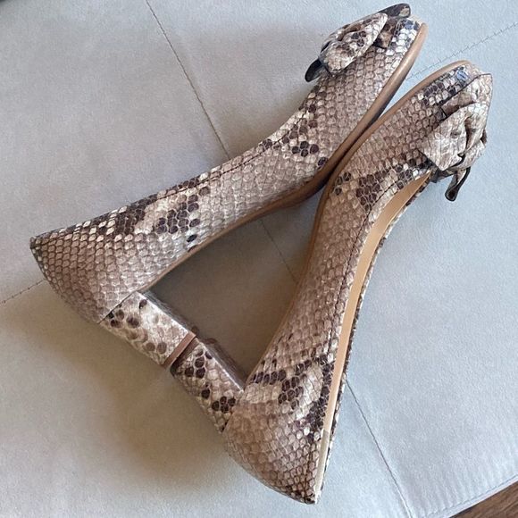 Prada heels ST Pitone Roccia Snake print heels sz 38.5 - Picture 7 of 12